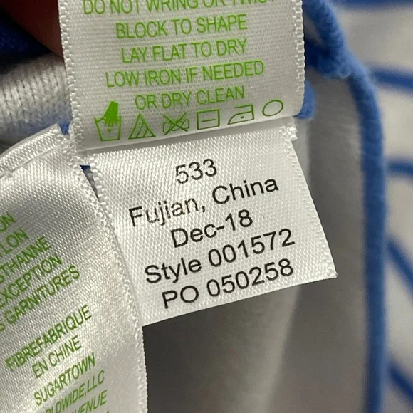 Lilly Pulitzer Dasha Cotton Striped Fringe Sweater Coastal Blue Size Small - Picture 8 of 9